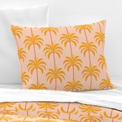 Large - Yellow and Orange Palm tree Californian pattern design 