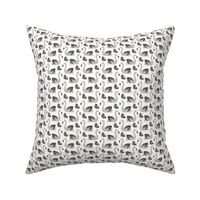 Small - grey and white flamingo pattern repeat