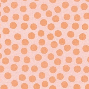 (small scale) organic polka dots - pink/peach - LAD22