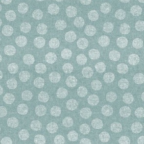 (small scale) organic polka dots - dusty blue - LAD22