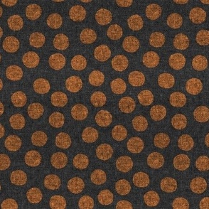 (small scale) organic polka dots - ginger/grey  - LAD22