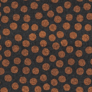 organic polka dots - ginger/grey  - LAD22