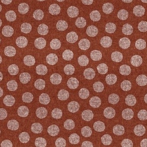 (small scale) organic polka dots - rust  - LAD22