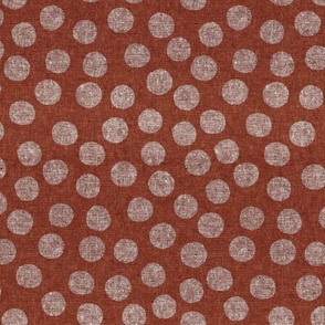 organic polka dots - rust  - LAD22