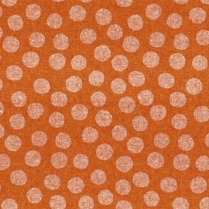 (small scale) organic polka dots - ginger  - LAD22