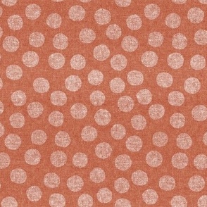 (small scale) organic polka dots - terracotta  - LAD22