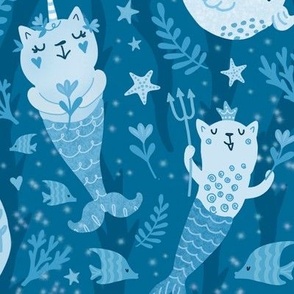 whimsical sea cats - big size