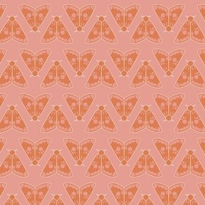 Pink and Orange retro butterfly pattern
