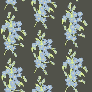 Forget-me-not Flower on Sage | Medium Scale
