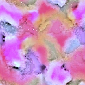Pink digital textured galaxy - vivid pink blurred sky