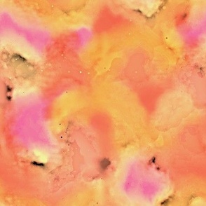 Bright orange galaxy - vivid orange blurred sky