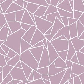 White geometric lines over pinkish background