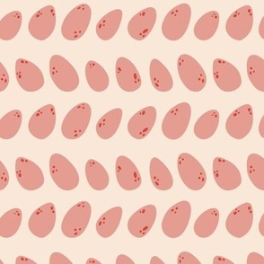 Small - Pink and Orange dinosaur eggs repeat pattern