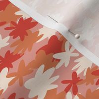 Small - Pink and Orange abstract camouflage repeat pattern