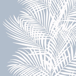 Frond Stripe Soft Blue and White