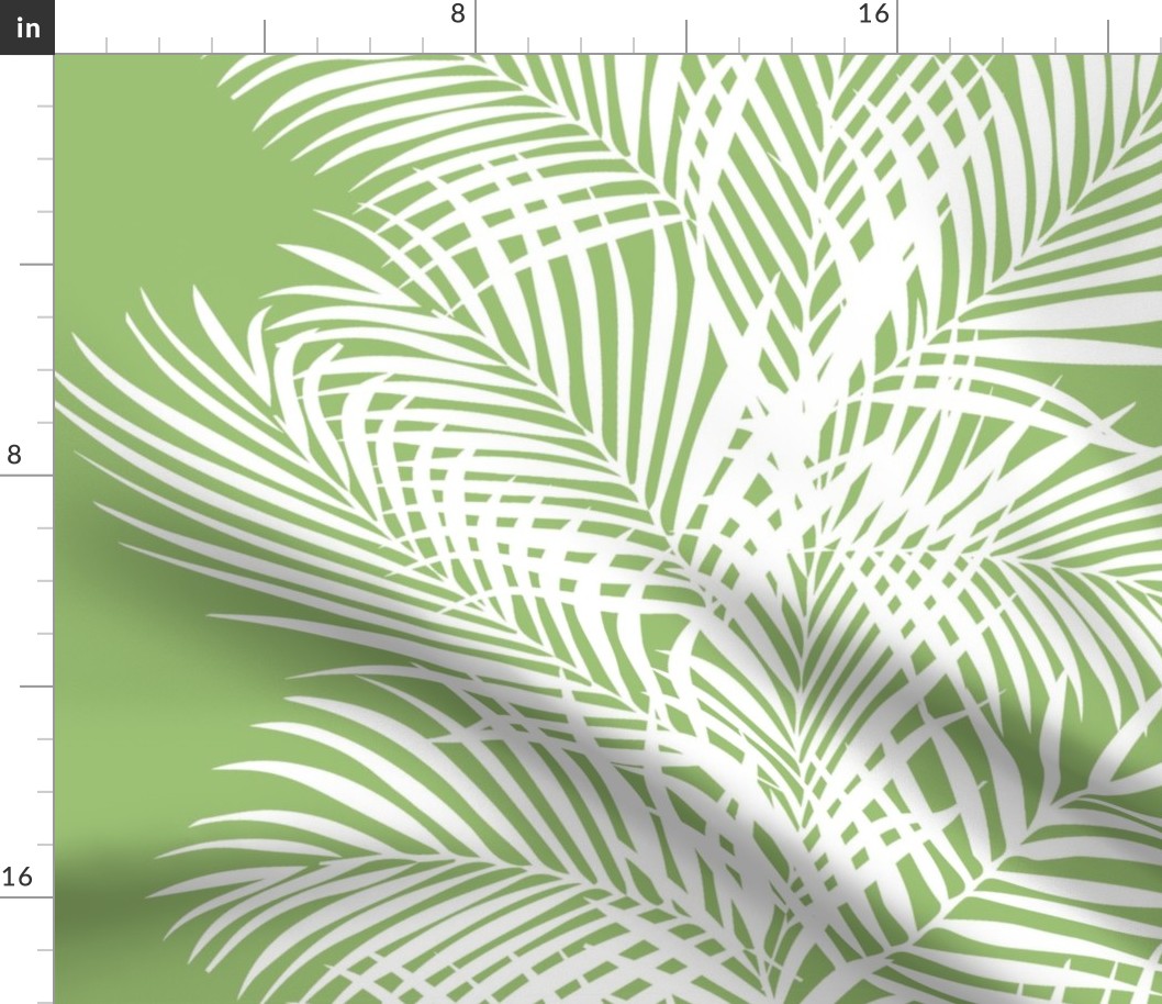 Frond Stripe Spring Green and White