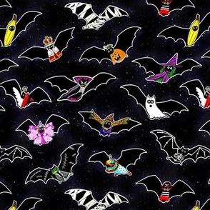 halloween bats in costumes 