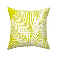 Frond Stripe Reverse Citron on White