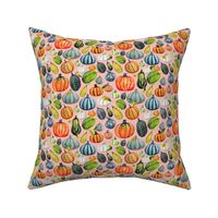   Harvest pumpkins and gourds on pink , perfect for Autumn and Fall or Halloween sewing and decor