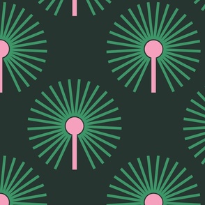 Abstract Dandelion | Jumbo Green + Pink