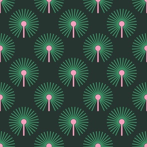 Abstract Dandelion | Lg Green + Pink
