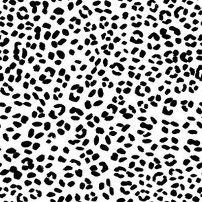 Black and White Snow Leopard Spots Pattern