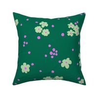 Little Forget-me-not Flower on Emerald Green | Medium Scale