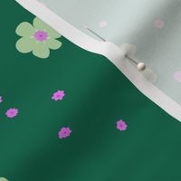 Little Forget-me-not Flower on Emerald Green | Small Scale
