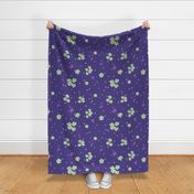 Little Forget-me-not Flower on Purple | Large Scale