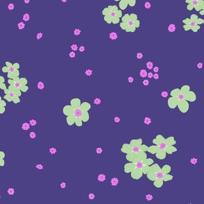 Little Forget-me-not Flower on Purple | Large Scale