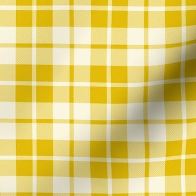 Plaid check large scale mustard by Pippa Shaw