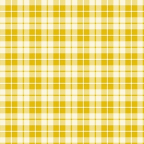 Plaid check large scale mustard by Pippa Shaw