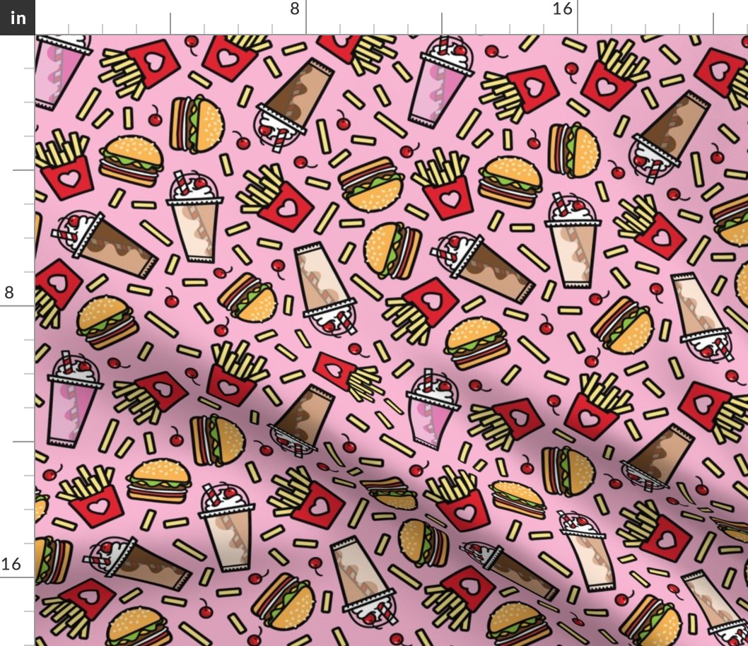 burger break on pink