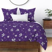 Little Forget-me-not Flower on Royal Purple | Large Scale