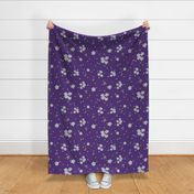 Little Forget-me-not Flower on Royal Purple | Medium Scale