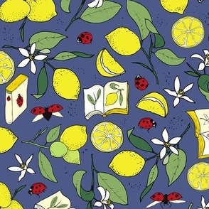 lemons, books and ladybugs - slate