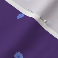 Cream Forget-me-not Flower on Purple | Medium Scale