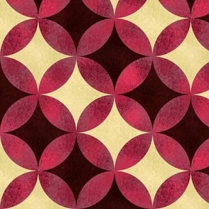 Batik Petals in Reds and Cream