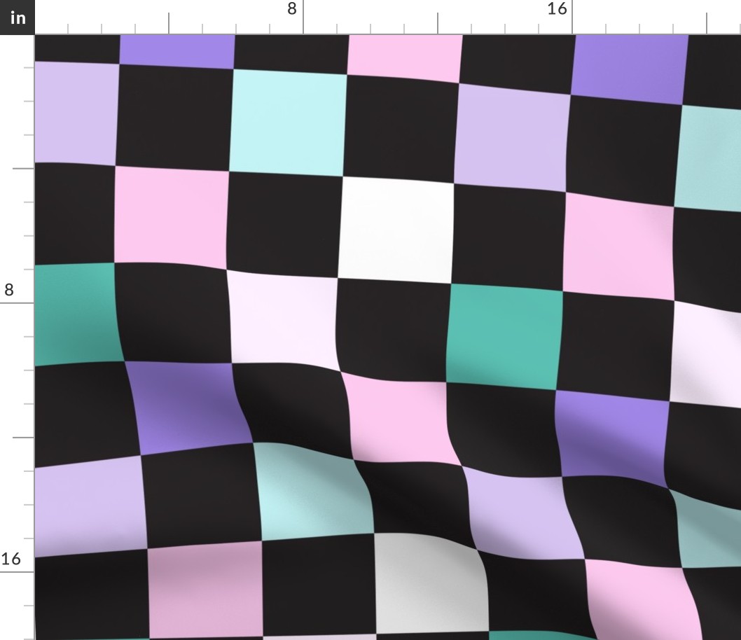 Pastel Halloween Checker - Large scale