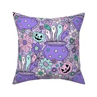 Stay Spooky Ghost Cauldron Lilac BG Haloween - Large scale