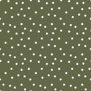 army green polka dot - Angelina Maria Designs