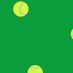 COURT SPORTS SUMMER TENNIS BRIGHT TOSSED TENNIS BALLS WITH SHADOW GREEN LARGE