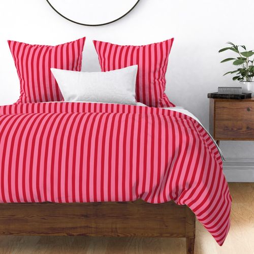 SMALL VALENTINES STRIPE RED PINK