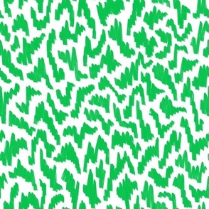 scribble abstract green on white