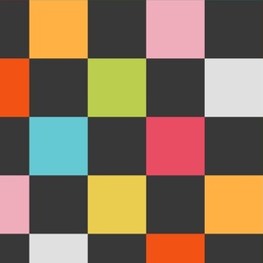 Colorful Checkerboard: Dark Gray (large)