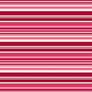 Horizontal Stripes in Hot Pink