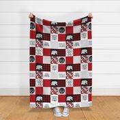 Mom life//Red Plaid - Wholecloth Cheater Quilt 