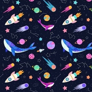 Space Whales on Navy Small