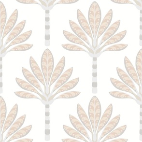 Art Deco Fan Palm XL wallpaper scale silver neutral by Pippa Shaw