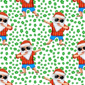 Santa on the Beach Tropical Christmas Wrapping Paper Holiday Gift